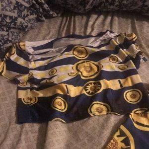 A two piece fitted top and bottom